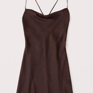 Abercrombie Silk Cowl Neck Dress in Burgundy